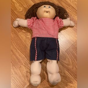 Vintage 1978,1982 Cabbage Patch Doll Brown Hair Blue Eyes